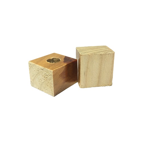 Base Furada de Madeira 20x20mm<small>bf2020 - Madeira</small>
