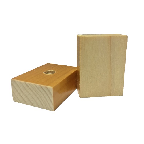 Base Furada de Madeira 35x35mm<small>bf3535 - Madeira</small>