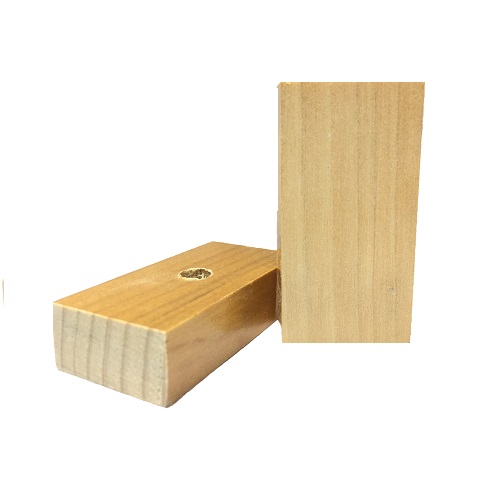 Base Furada de Madeira 35x65mm<small>bf3565 - Madeira</small>