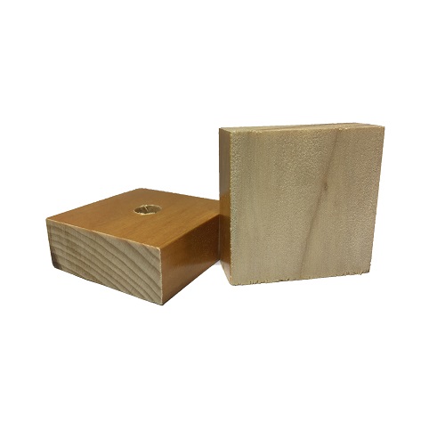 Base Furada de Madeira 40x40mm<small>bf4040 - Madeira</small>
