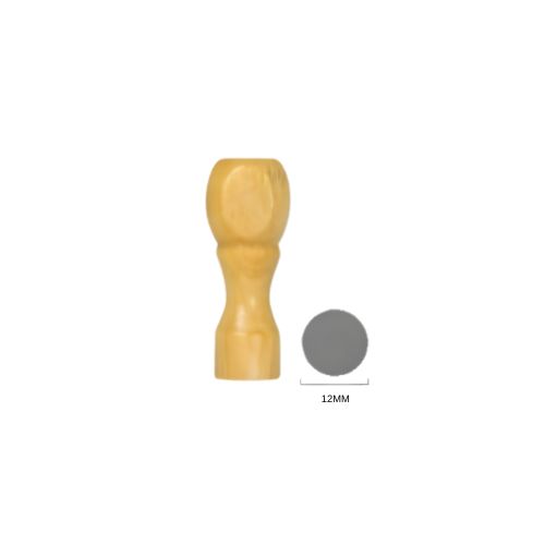 Base de Madeira Redonda 12mm com Cabo<small>bmr12 - Madeira</small>