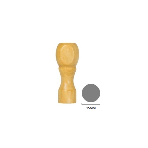 Base de Madeira Redonda 15mm com Cabo<small>bmr15 - Madeira</small>