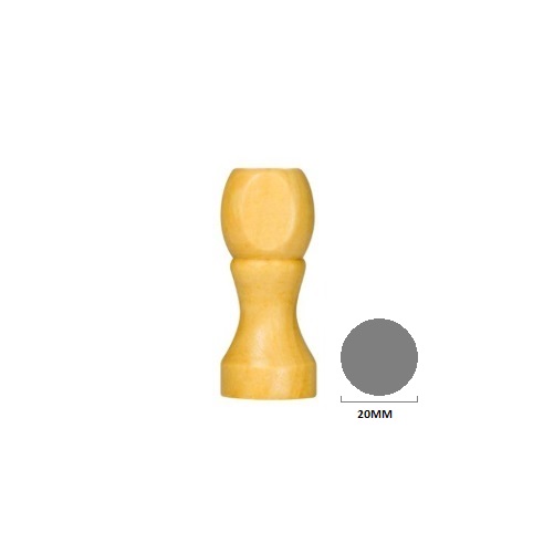 Base de Madeira Redonda 20mm com Cabo<small>bmr20 - Madeira</small>