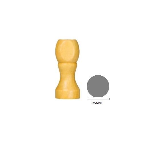 Base de Madeira Redonda 25mm com Cabo<small>bmr25 - Madeira</small>