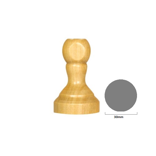Base de Madeira Redonda 30mm com Cabo<small>bmr30 - Madeira</small>