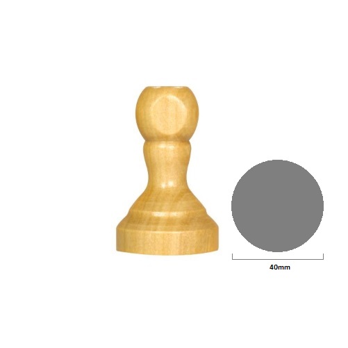 Base de Madeira Redonda 40mm com Cabo<small>bmr40 - Madeira</small>