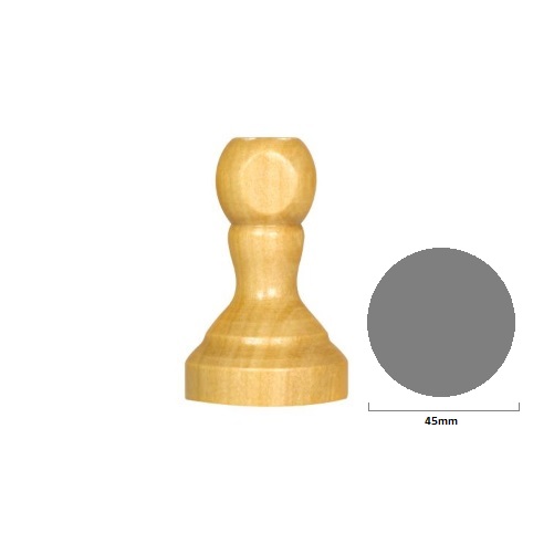 Base de Madeira Redonda 45mm com Cabo<small>bmr45 - Madeira</small>