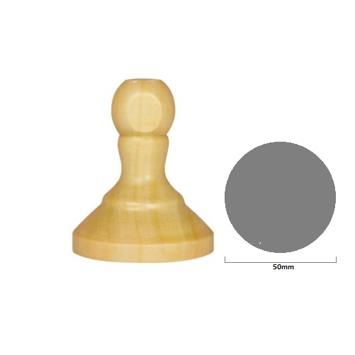 Base de Madeira Redonda 50mm com Cabo<small>bmr50 - Madeira</small>