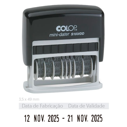 Colop Mini Printer S160dd Datador Duplo 05x49mm<small>cdds160 - Colop</small>