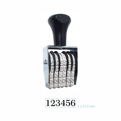 Numerador 6 DÍgitos 5mm Data Kanji<small>dk0506 - Data Kanji</small>