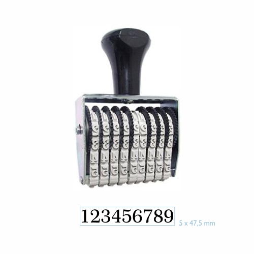 Numerador 9 DÍgitos 5mm Data Kanji<small>dk0509 - Data Kanji</small>
