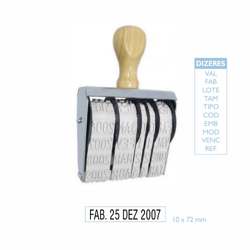 Marcador ProduÇÃo com Data 10mm Data Kanji<small>dk3451 - Data Kanji</small>