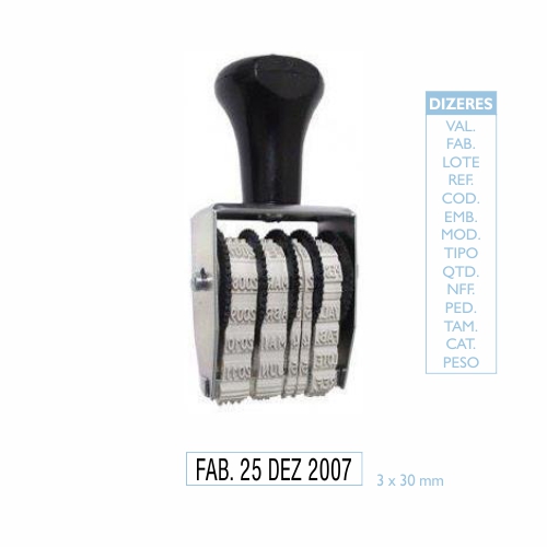 Marcador ProduÇÃo com Data 3mm Data Kanji<small>dk3453 - Data Kanji</small>