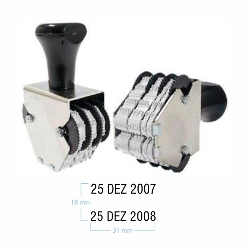 Datador Duplo Sobreposto 5mm Data Kanji<small>dk3605 - Data Kanji</small>