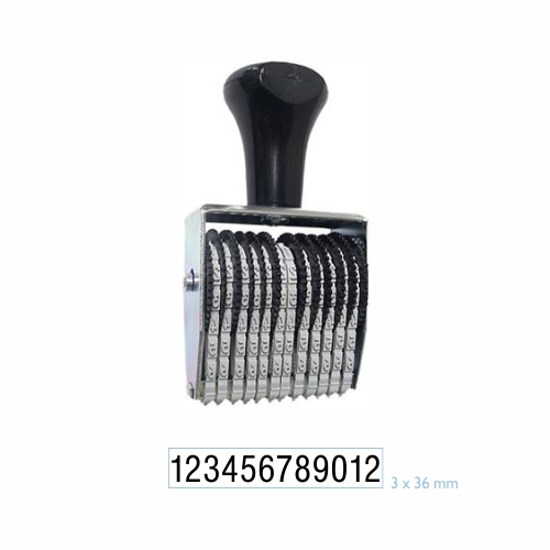 Numerador Estreito 12 Digitos 3mm Data Kanji<small>dk5312 - Data Kanji</small>
