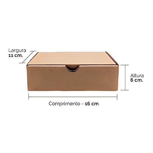 Caixa de PapelÃo Tam Xpp  16 X 11 X 06 Cm<small>emcxxpp - Diversos</small>