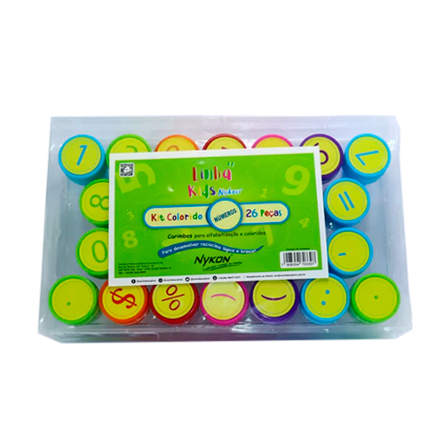 Kit Carimbos Infantis Coloridos Numeros 26 PeÇas<small>nk035 - Nykon</small>