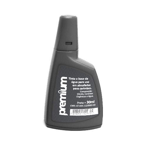 Tinta Premium 30ml Preta<small>pt30pr - Premium</small>