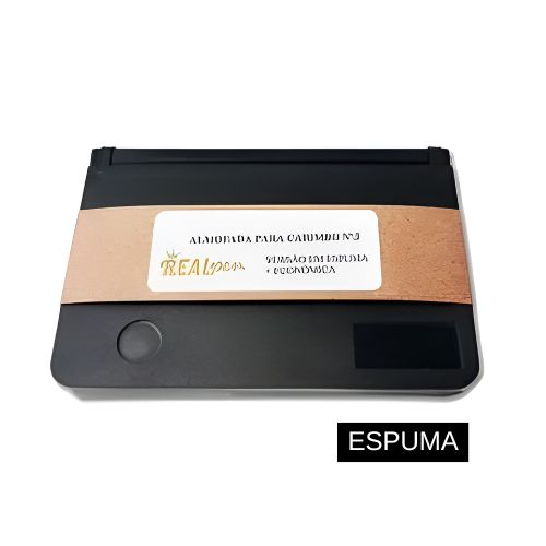 Almofada Espuma Preta N3 Realpen 70x105mm<small>rpae3pr - Real Pen</small>
