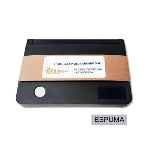 Almofada Espuma Sem Tinta N4 Realpen 95x165mm<small>rpae4st - Real Pen</small>