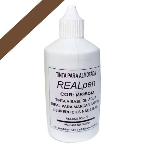 Tinta Marrom Realpen 100ml<small>rpt100ma - Real Pen</small>