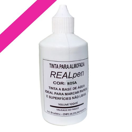 Tinta Rosa Realpen 100ml<small>rpt100rs - Real Pen</small>