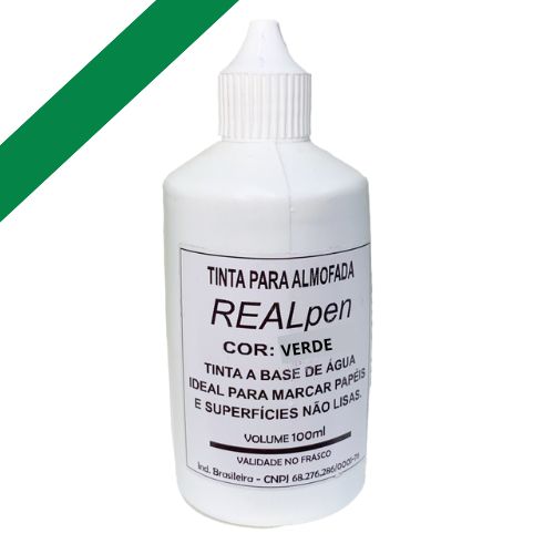 Tinta Verde Realpen 100ml<small>rpt100vd - Real Pen</small>