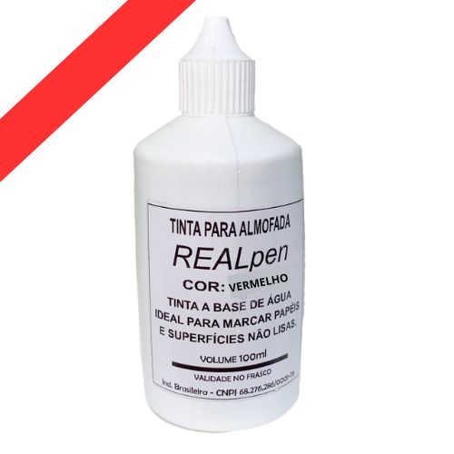 Tinta Vermelha Realpen 100ml<small>rpt100vm - Real Pen</small>