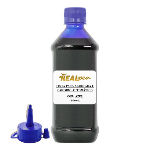 Tinta para Almofada Realpen 500ml Azul<small>rpt500az - Real Pen</small>