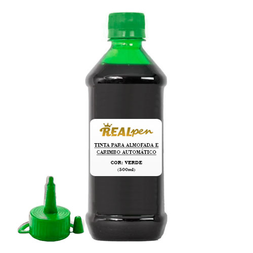 Tinta para Almofada Realpen 500ml Verde<small>rpt500vd - Real Pen</small>