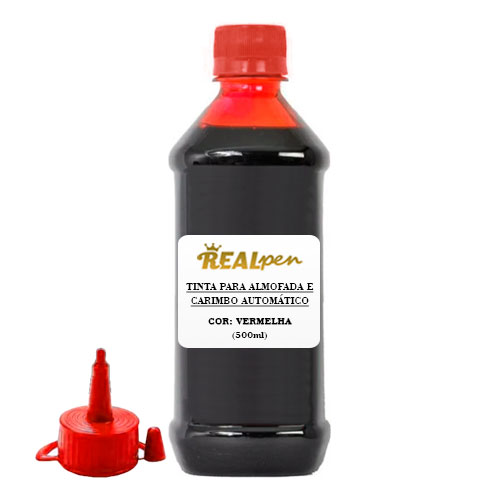 Tinta para Almofada Realpen 500ml Vermelha<small>rpt500vm - Real Pen</small>