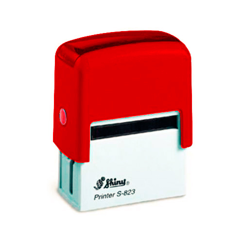 Carimbo Automatico Shiny Printer S823 Vermelho Placa Texto Retangular 18x47mm<small>s823 - Shiny</small>