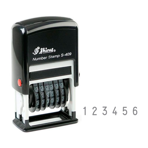 Numerador Shiny Printer S409 6 Digitos 4mm<small>sn409 - Shiny</small>