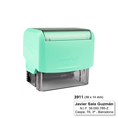 Trodat Printy 3911 Verde Pastel 14x38mm<small>t3911vda - Trodat</small>