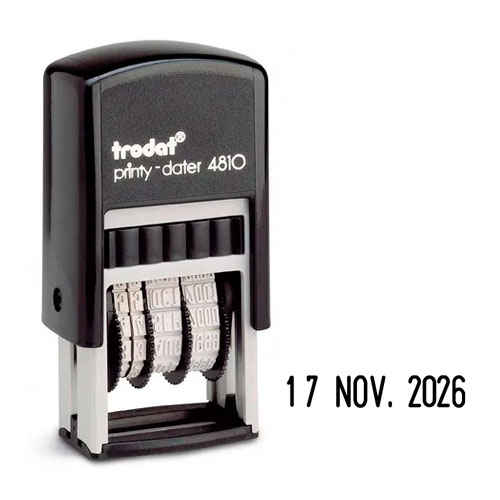 Datador Trodat Printy 4810 Preto 3,8mm<small>td4810 - Trodat</small>