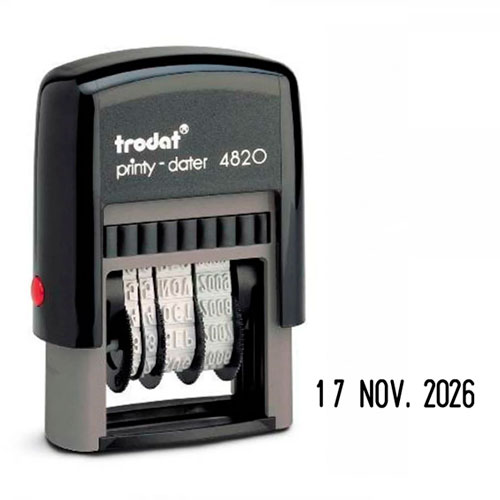 Datador Trodat Printy 4820 Preto 4mm<small>td4820 - Trodat</small>